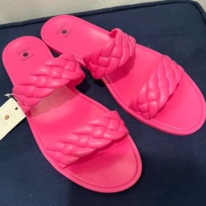 Shade & Shore Hot Pink Jelly Sandals